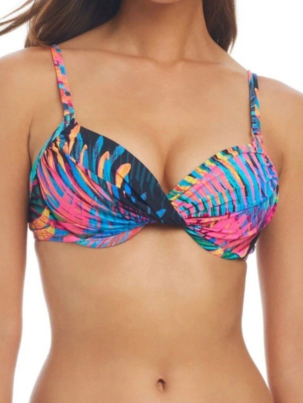 Bleu Rod Beattie Wild Thing Underwire Bikini Swim Top 4 Multicolor NWT